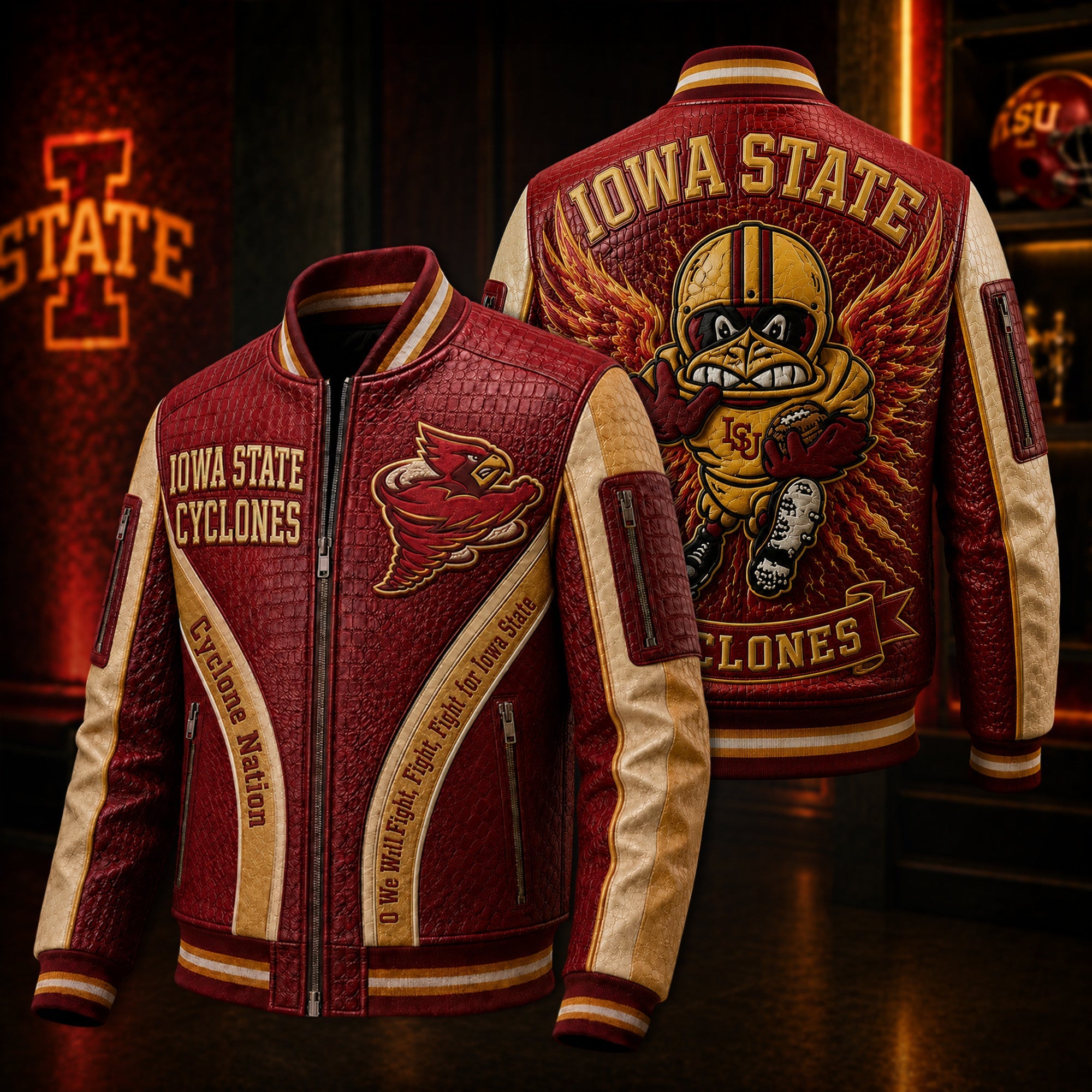 Premium ISC Leather Zipper Jacket PVNA