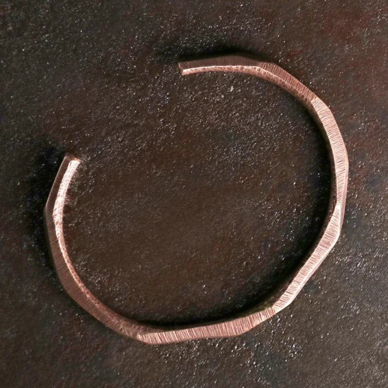 Pure Copper Handmade Bracelet Handicraft Do Old Cuff Bangle Rustic Punk Unisex Viking Jewelry Street Red Metal